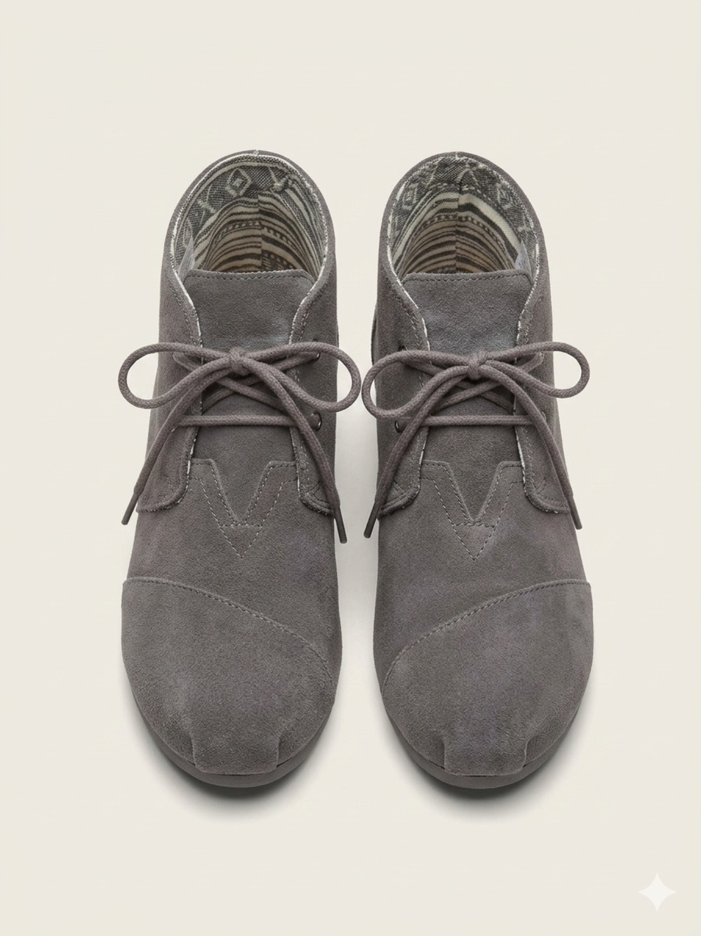 Toms Charcoal Suede Ankle Booties size 9w